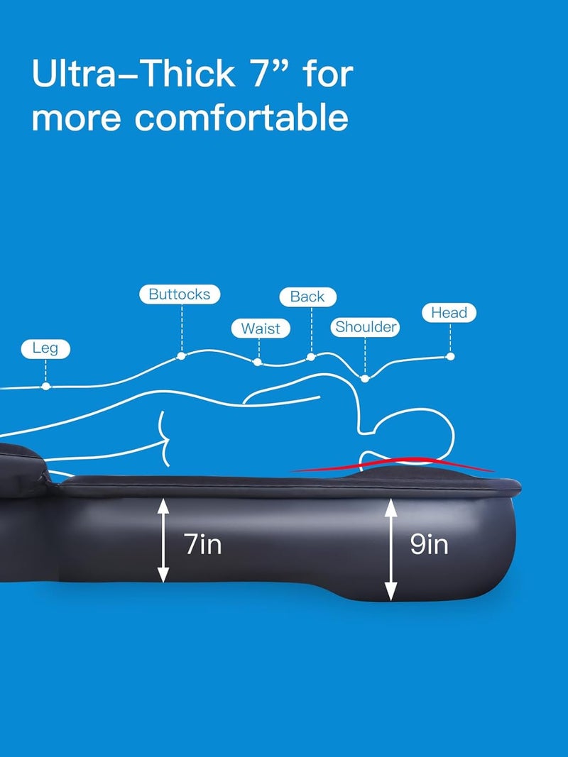 Canodoky Upgrade SUV Air Mattress with Cordless Built-in Pump & 'Mattress Wings', 7-inch Height - Image 2