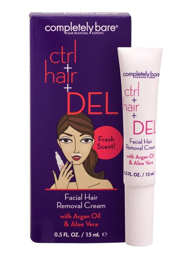 Completely Bare Ctrl+ Hair+del Facial Hair Removal Cream All Natural Ingredients 15 ML - Image 1