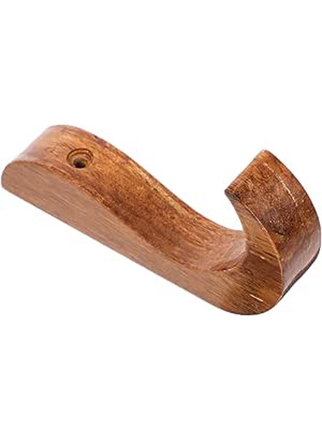 No Drill Adhesive Wooden Towel Rack For Hanging Towels And Coats - Image 1