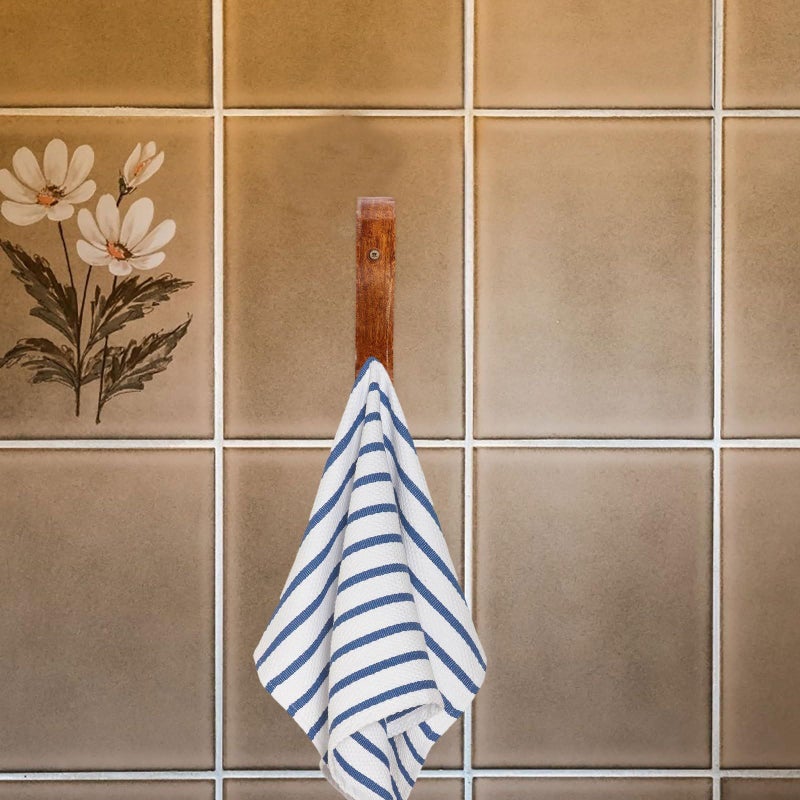 No Drill Adhesive Wooden Towel Rack For Hanging Towels And Coats - Image 5