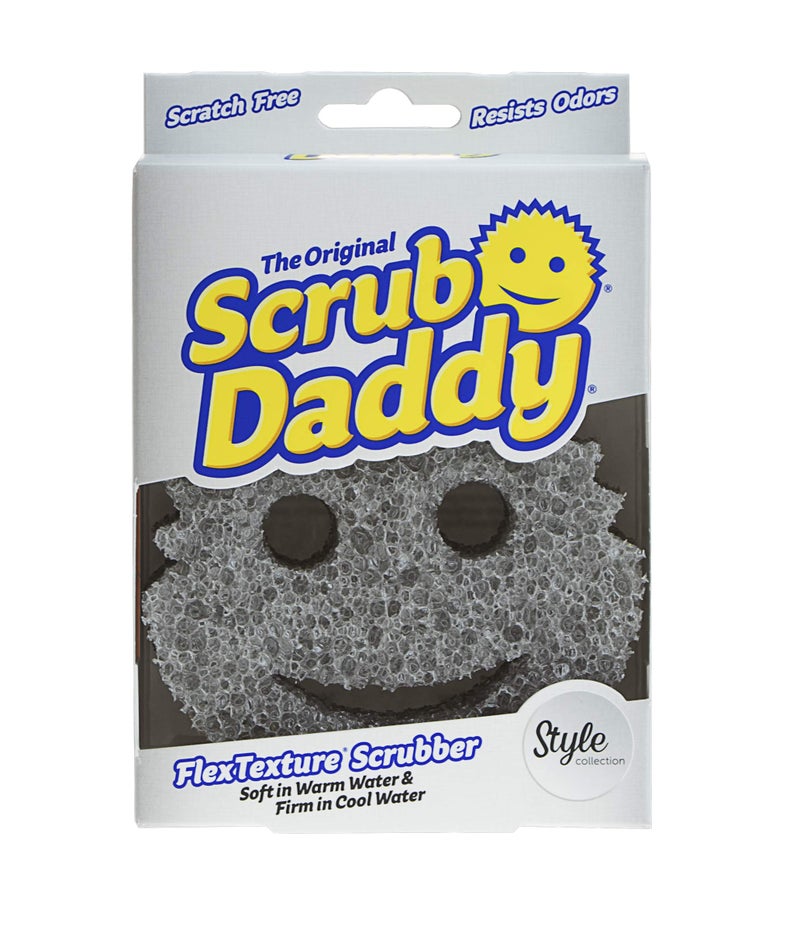 Scrub Daddy Smiling Scrubber, Grey - Scratch-Free Multipurpose Dish Sponge - BPA Free & Made with Polymer Foam - Stain & Odor Resistant Kitchen Sponge (1 Count) - Image 1