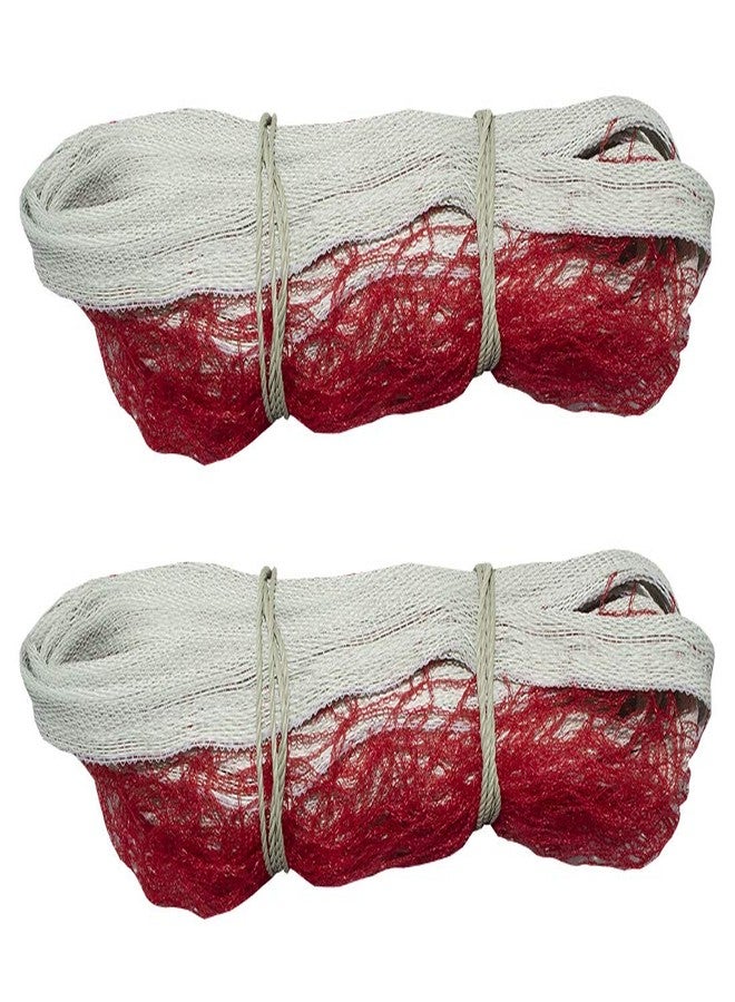 Kay Kay SN-103C Nylon Red Badminton Net (Pack of 2) - Image 1