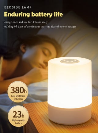 Rechargeable Touch Night Light, Dimmable LED Bedside Lamp with Remote, Baby Nursery Lamp, 3 Color Temperatures, Timer, Perfect for Bedroom, Dorm, Night Feeding - view 3