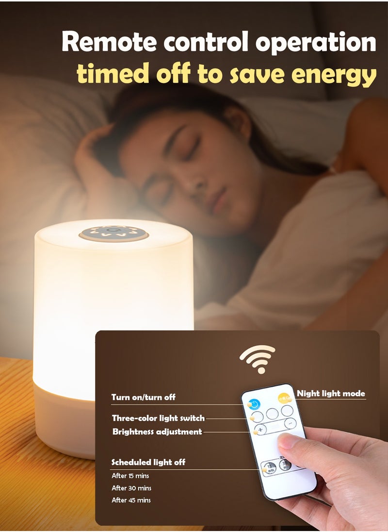 infino - Rechargeable Touch Night Light, Dimmable LED Bedside Lamp with Remote, Baby Nursery Lamp, 3 Color Temperatures, Timer, Perfect for Bedroom, Dorm, Night Feeding - Image 1