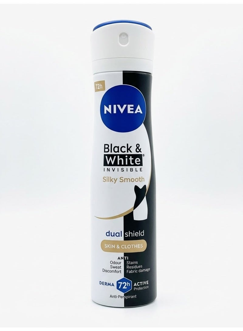 Nivea Antiperspirant Spray Black & White Invisible150 Ml (Packaging may vary) - Image 1
