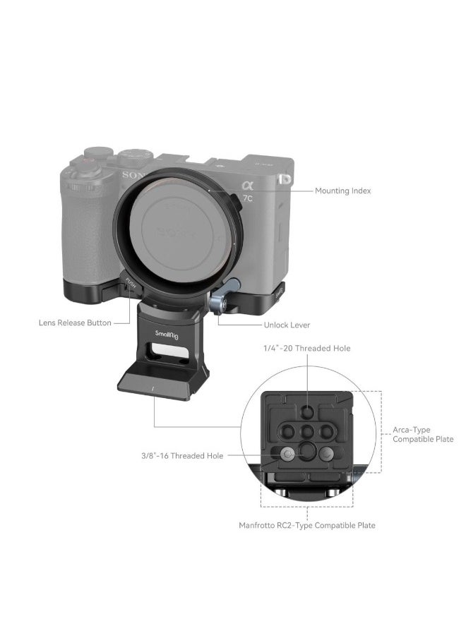 SMALLRIG Horizontal-To-Vertical Mount Plate Kit For Sony Alpha 7C II Alpha 7CR 4570  - Image 5