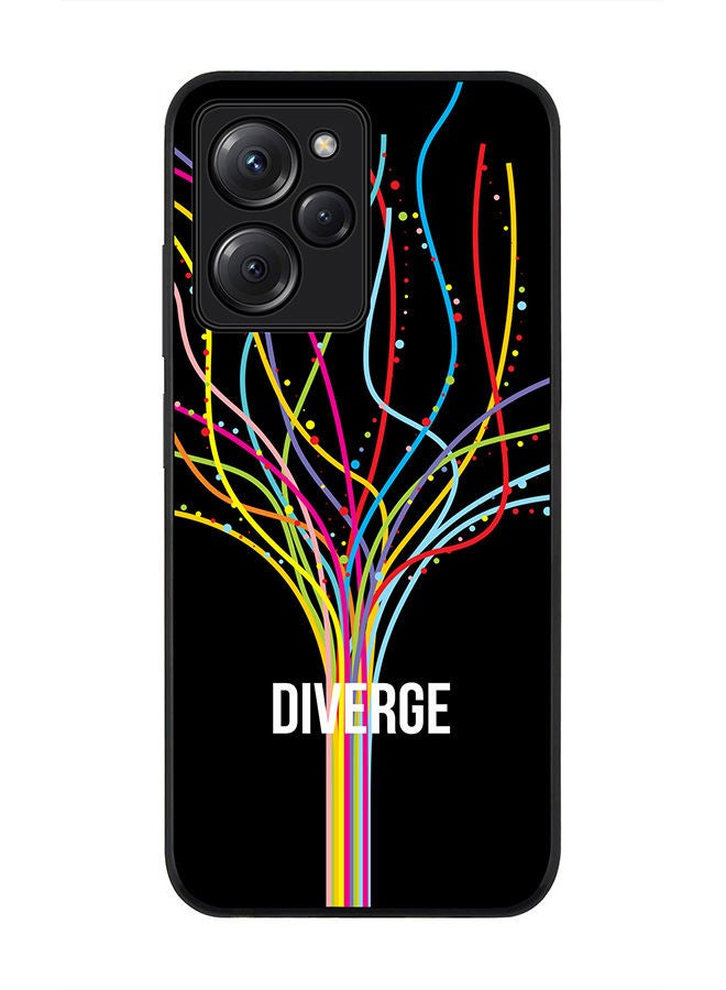 Stylizedd Rugged Black edge case for Poco X5 Pro Slim fit Soft Case Flexible Rubber Edges Anti Drop TPU Gel Thin Cover - Diverge (Black) - Image 1