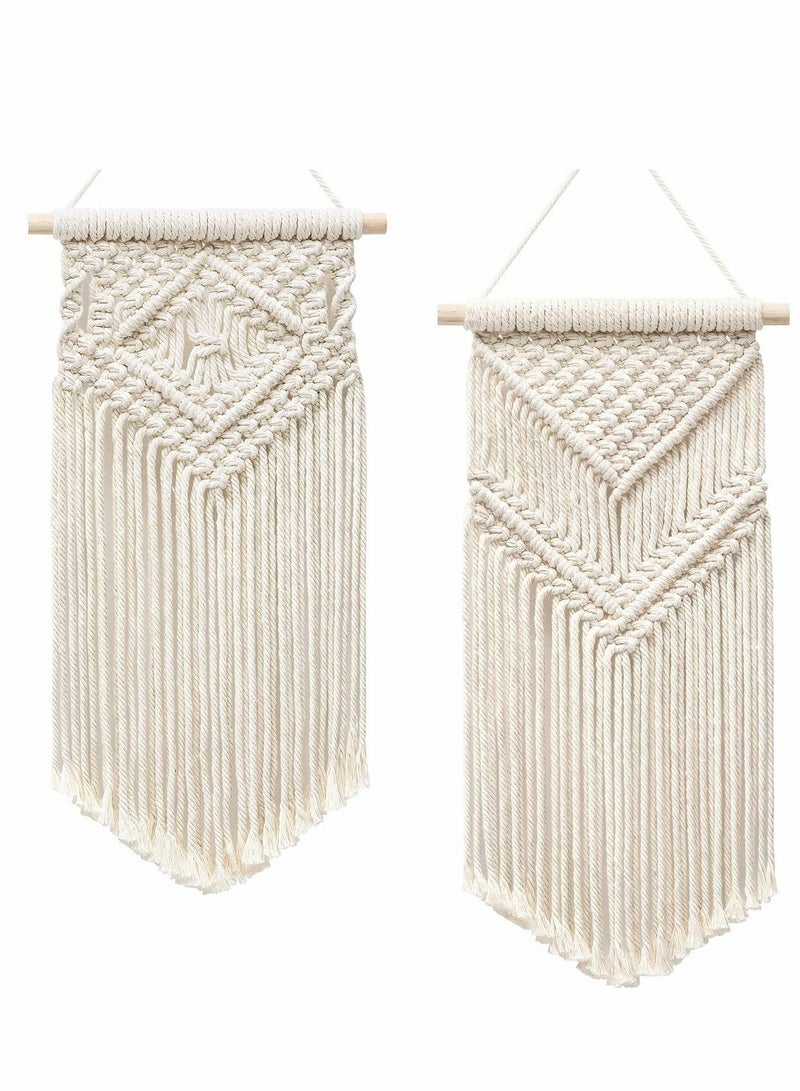 Excefore Wall-Mounted Small Woven Tapestry Wall Art Decoration-Suitable for Bohemian Style Home Decoration, Apartment, Nursery, Party Decorations, Two Random Styles, 2PCS  - Image 1