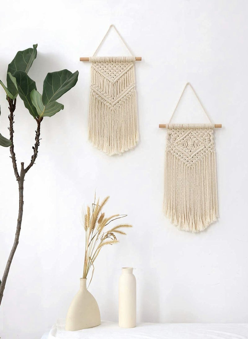 Excefore Wall-Mounted Small Woven Tapestry Wall Art Decoration-Suitable for Bohemian Style Home Decoration, Apartment, Nursery, Party Decorations, Two Random Styles, 2PCS  - Image 5