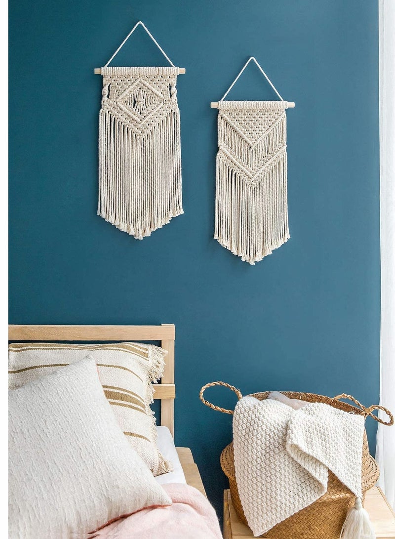 Excefore Wall-Mounted Small Woven Tapestry Wall Art Decoration-Suitable for Bohemian Style Home Decoration, Apartment, Nursery, Party Decorations, Two Random Styles, 2PCS  - Image 3