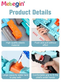 MEBEGIN 62*26cm Electric Water Gun, Pull-out Large Capacity Water Pistols, Water Pistol with Long Rang and 700ml Water Storage Capacity, Suitable for Swimming Pool Party, Family Fun, Camping and Outdoor Activities, Ideal Gift for Kids  - Image 3