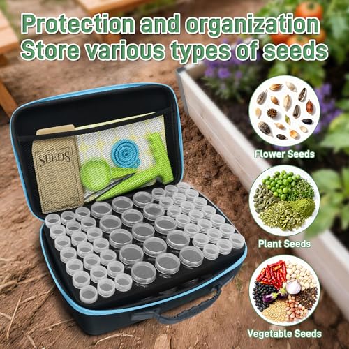 Sumloty 114 Slots Seed Storage Organizer Kit with 20 Envelopes, Waterproof Seed Storage Box, Transparent Bottles, Tweezers, Funnel, Sower for Vegetable Flower Garden Seeds Saver Kit for Vegetable - Image 5