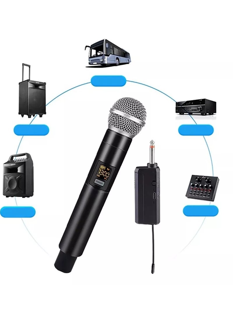 UHF Wireless Dual Microphone Professional Transmitter and Receiver System Universal - Image 2