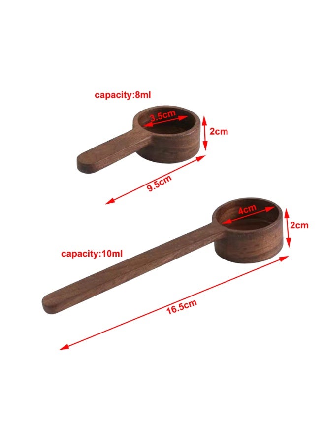 Coffee Spoons, Wooden Tablespoon Scoop, Wooden Coffee Ground Spoon, Measuring for Ground Beans or tea, Soup Cooking Mixing Stirrer Kitchen Tools Utensils，2 pcs - Image 2