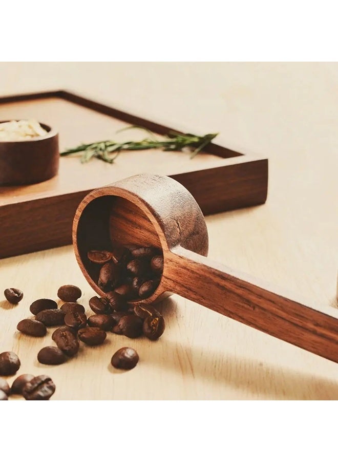 Coffee Spoons, Wooden Tablespoon Scoop, Wooden Coffee Ground Spoon, Measuring for Ground Beans or tea, Soup Cooking Mixing Stirrer Kitchen Tools Utensils，2 pcs - Image 3