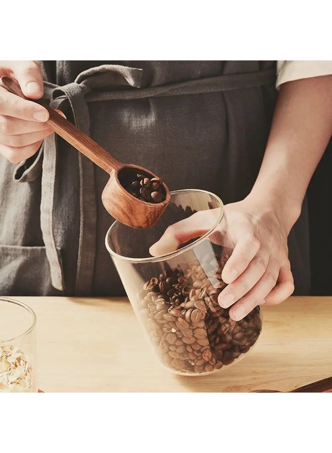 Coffee Spoons, Wooden Tablespoon Scoop, Wooden Coffee Ground Spoon, Measuring for Ground Beans or tea, Soup Cooking Mixing Stirrer Kitchen Tools Utensils，2 pcs - Image 4