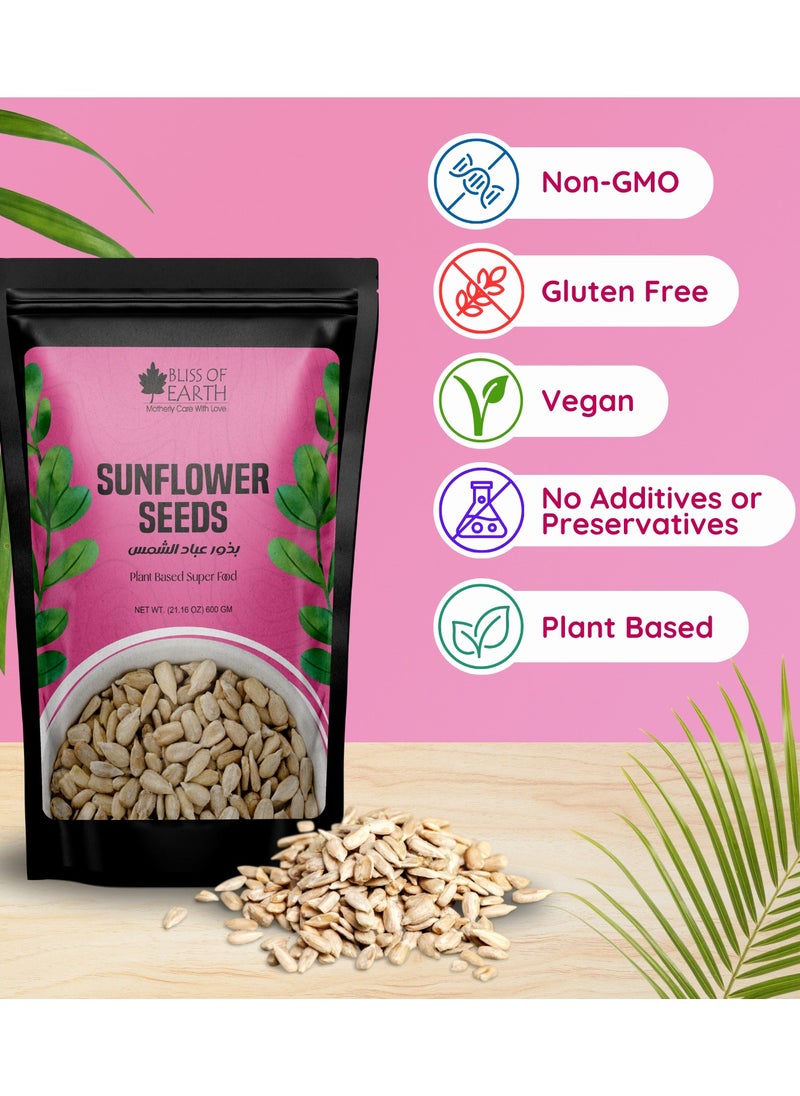 BLISS OF EARTH Dehulled Sunflower Seeds 600g for Eating and Natural Weight Loss Superfood  - Image 3