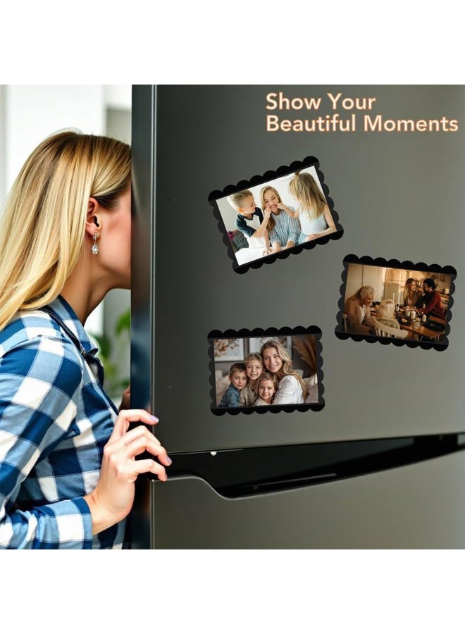 Mingting Magnetic Picture Frame, 6 Pack Magnetic Frame Reusable, Magnetic Photo Frames for Refrigerator 5x7” With Wavy Border, Refrigerator Magnets for Pictures Suitable Home, School, Office (5x7 - Image 5