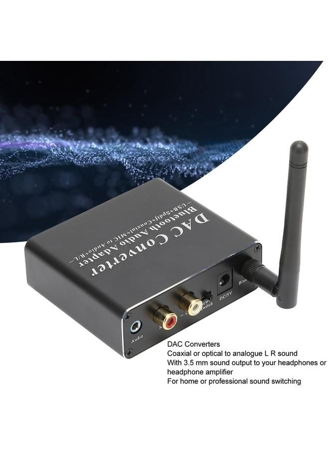 Arabest - DAC Converter Professional Coaxial SPDIF Optical Input RCA 3.5 mm Output DAC Bluetooth Adapter - Image 1