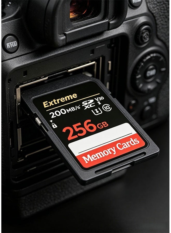 256GB Micro SD card, SD memory card, 200MB/s R, suitable for smartphones, dashcam, sports cameras, surveillance and security cameras - Image 2