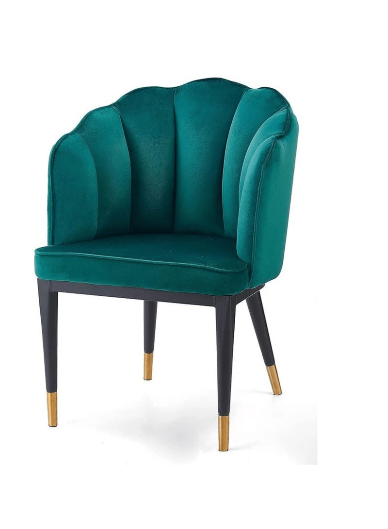 Wooden Twist Wooden Twist Fuzzy Modern Cafe Dining Chair Metal Legs  - Image 3