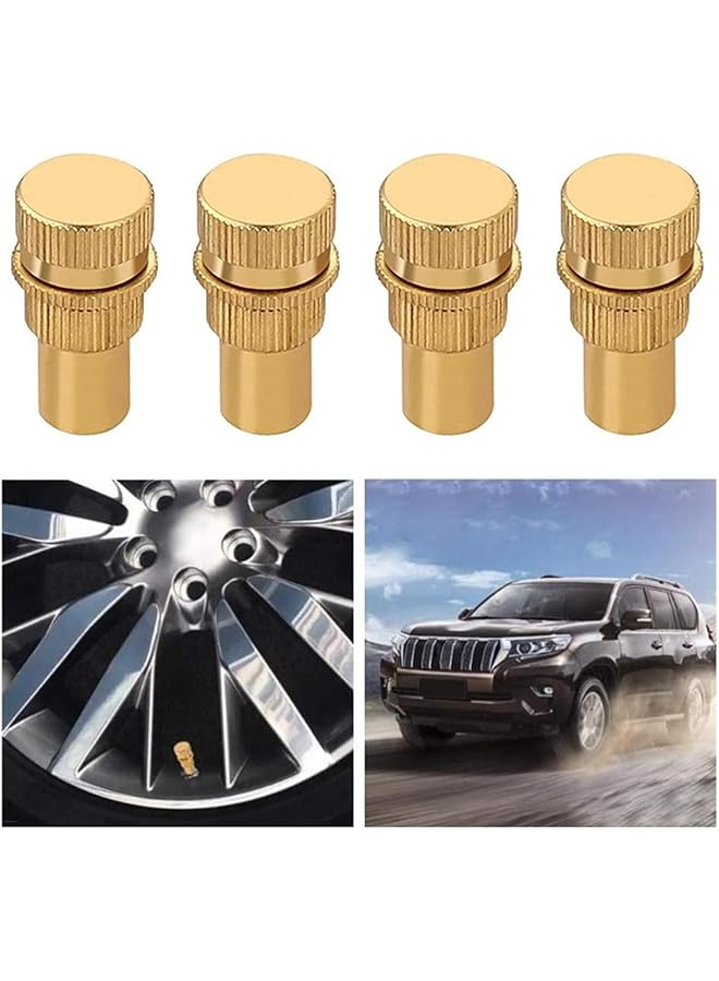 wisfunlly Automatic Tire Deflator,4 Pieces 6-30 Psi Tire Deflator Kit With Valve Caps,Premium Brass Tire Deflator Kit For Jeep, Car, Truck, Motorcycle, And Atv Tires(4 Pack) - Image 3