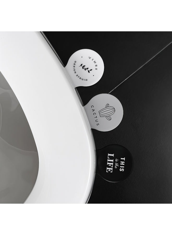 مقبض اليد غير القذرة ، مقبض السيليكون الجانبي يقلب القطع الأثرية ، غطاء المرحاض ، فتح مقعد المرحاض ، رفع غطاء المرحاض ، مقبض لاصق ذاتي سهل الاستخدام (الزهور) - Image 2