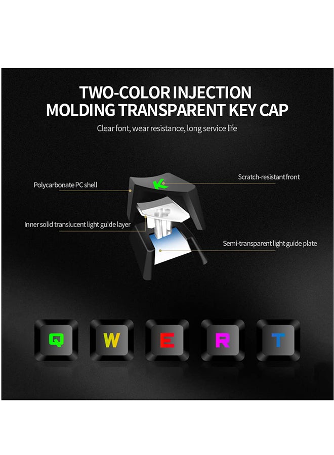 GK-10 Colourful Backlight USB Wired Keyboard Gaming Keyboard - English - Image 5