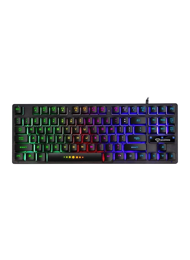 GK-10 Colourful Backlight USB Wired Keyboard Gaming Keyboard - English - Image 1