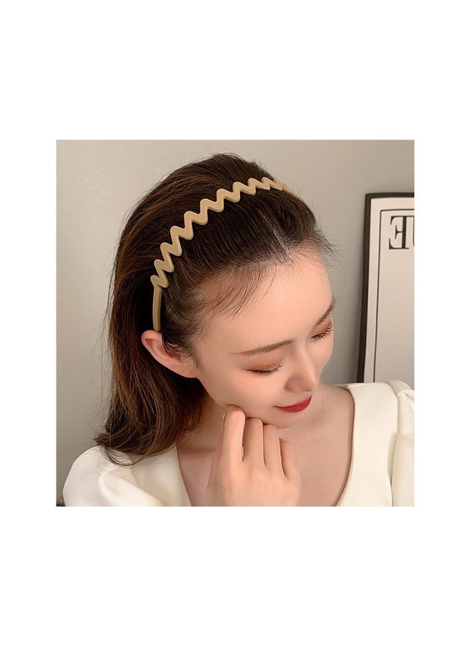 Goolsky Simple Frosted Hair Hoop, Women's Wash Face Non-slip Press Hair Headwear, Simple Going Out All-match Hair Accessories, Ideal choice for Gifts - Image 2