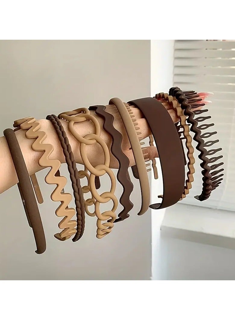 Goolsky Simple Frosted Hair Hoop, Women's Wash Face Non-slip Press Hair Headwear, Simple Going Out All-match Hair Accessories, Ideal choice for Gifts - Image 1