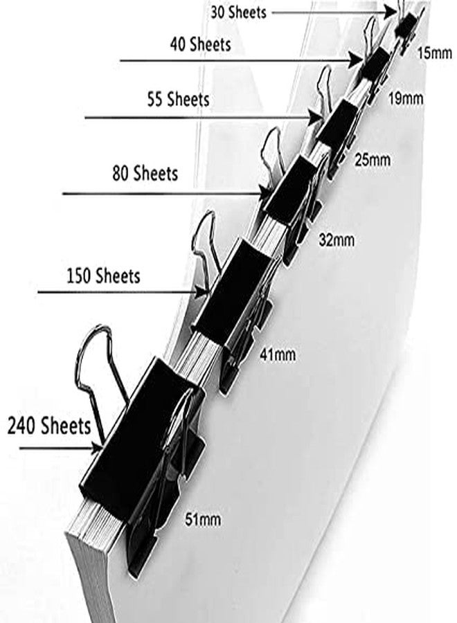 Bambalio Binder Clips 32mm Black Set of 2 Dozen(Pack of 24) - Image 4