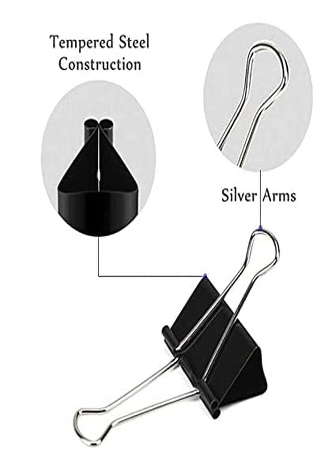 Bambalio Binder Clips 32mm Black Set of 2 Dozen(Pack of 24) - Image 2