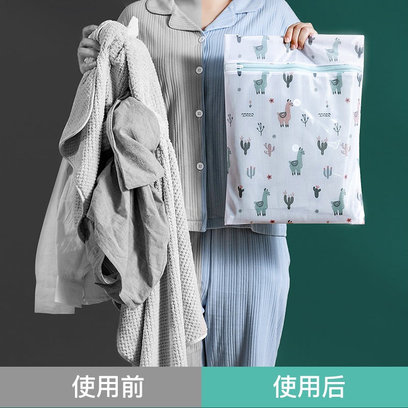 Cartoon Cute Laundry Bag – Polyester Mesh Washing Machine Filter for Sweaters and Underwear - Image 2