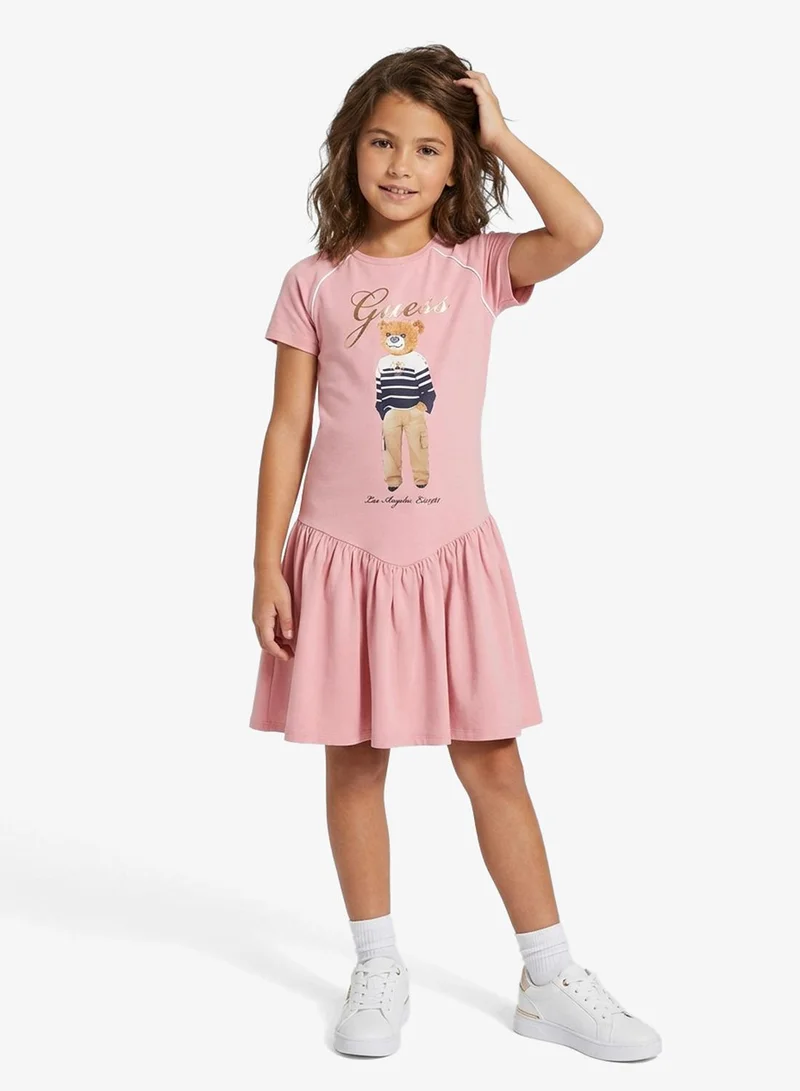 GUESS Youth Punto Milano Short Sleeve Mini Dress