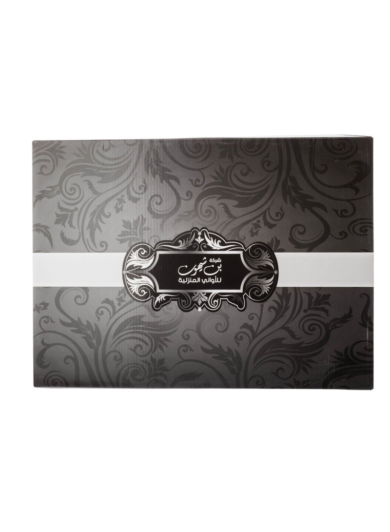 Bin Shahon Large Silver Metal Oval Serving Tray - Image 5
