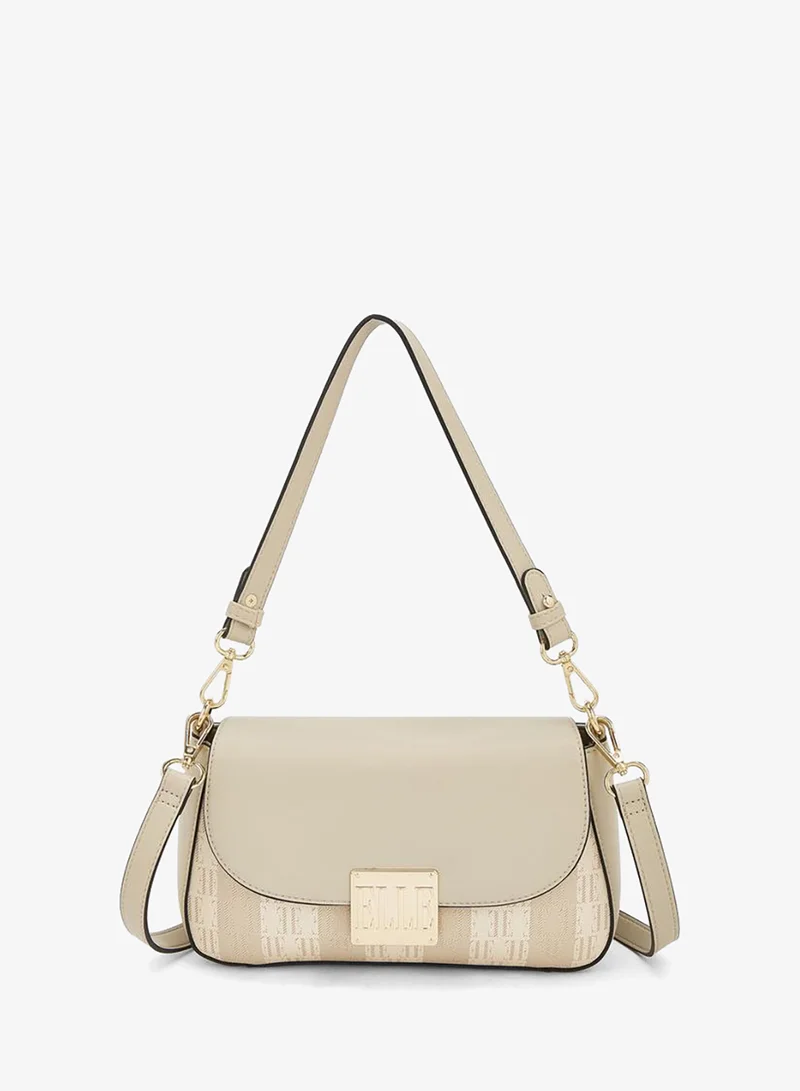 ايل حقيبة كتف بطبعة شعار مع حزام قابل للفصل