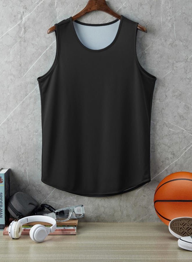 Liberty Pro Men's Lightweight Reversible Rec Tanks, Mesh Basketball Jerseys Athletic Quick Dry Shirts Team Scrimmage Uniforms (Black/White, X-Large) - Image 3