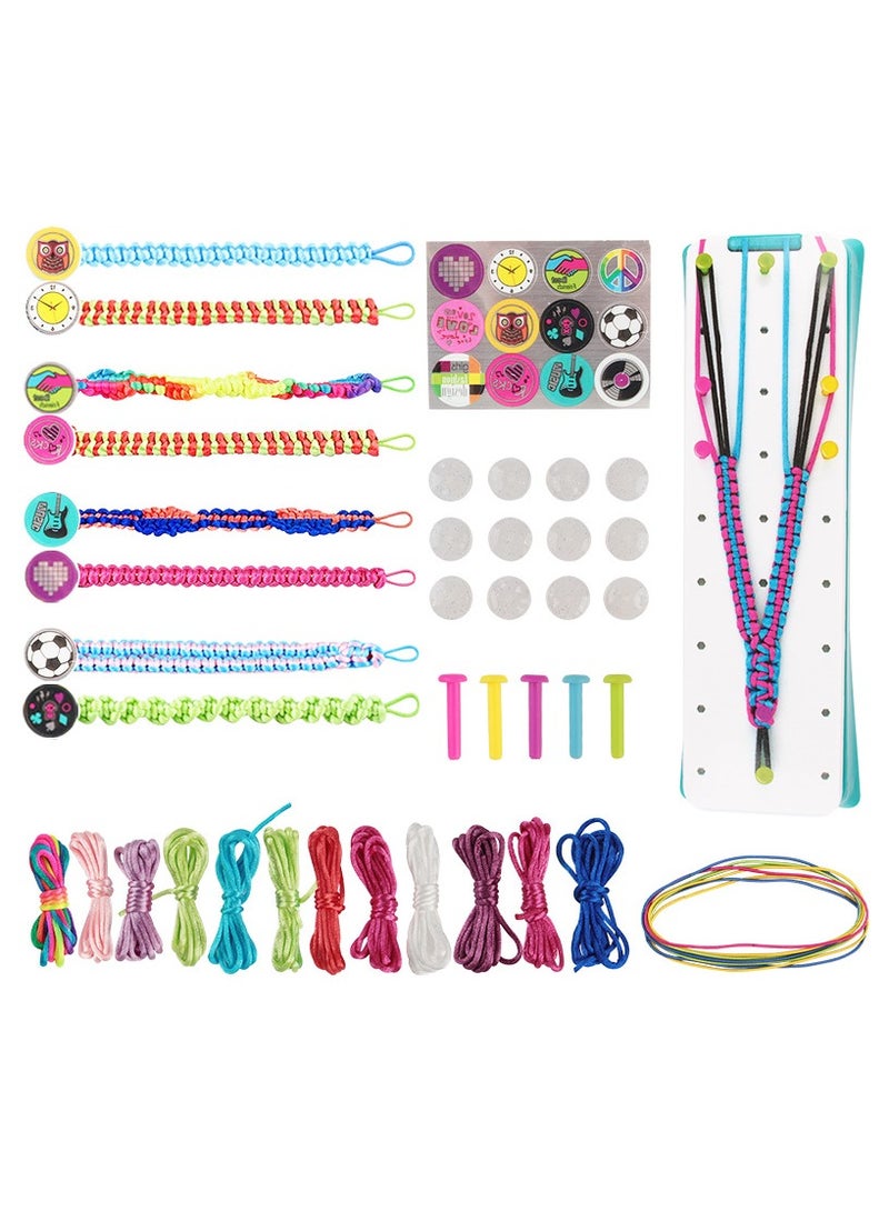 يونيكبيبي مجموعة صنع أساور الصداقة DIY للفتيات، مجموعة حِرف خرز وحبال مع أداة تجديل، هدية فنون يدوية للبنات من عمر 6 سنوات، نشاط سفر للأطفال، مجموعة أساور قابلة للتخصيص - Image 4