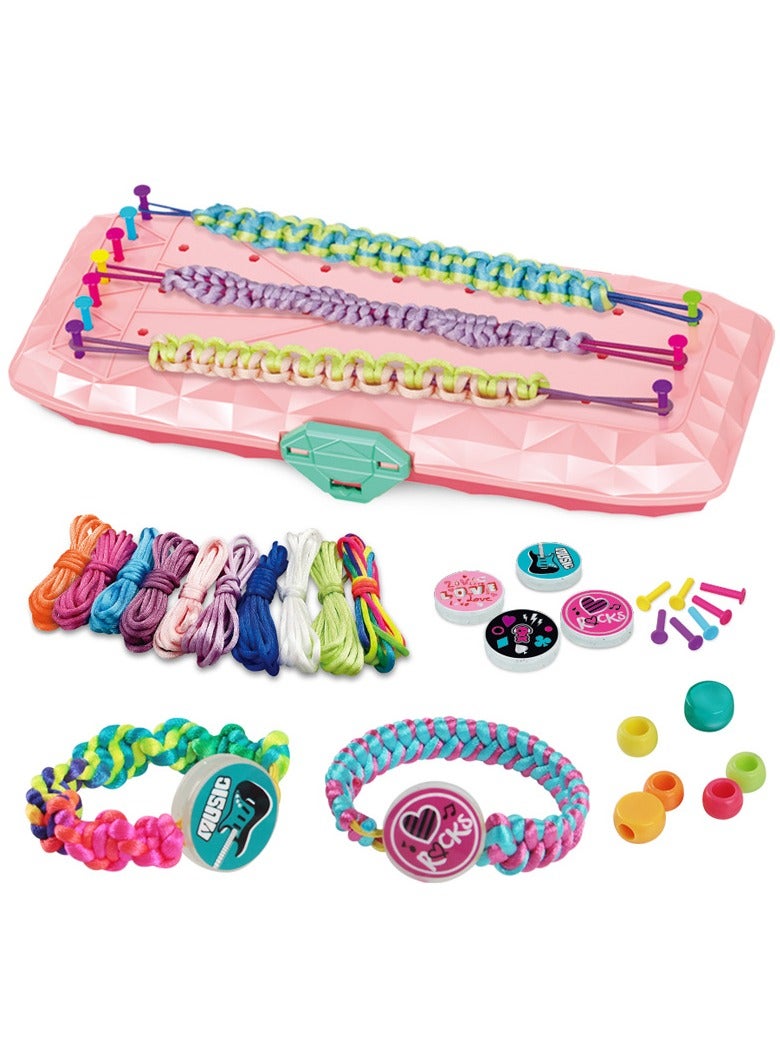 يونيكبيبي مجموعة صنع أساور الصداقة DIY للفتيات، مجموعة حِرف خرز وحبال مع أداة تجديل، هدية فنون يدوية للبنات من عمر 6 سنوات، نشاط سفر للأطفال، مجموعة أساور قابلة للتخصيص - Image 2