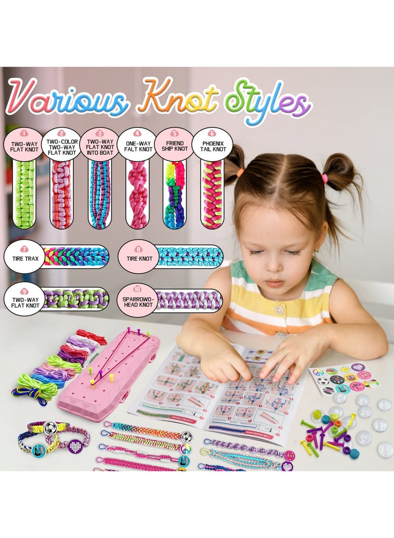 يونيكبيبي مجموعة صنع أساور الصداقة DIY للفتيات، مجموعة حِرف خرز وحبال مع أداة تجديل، هدية فنون يدوية للبنات من عمر 6 سنوات، نشاط سفر للأطفال، مجموعة أساور قابلة للتخصيص - Image 5
