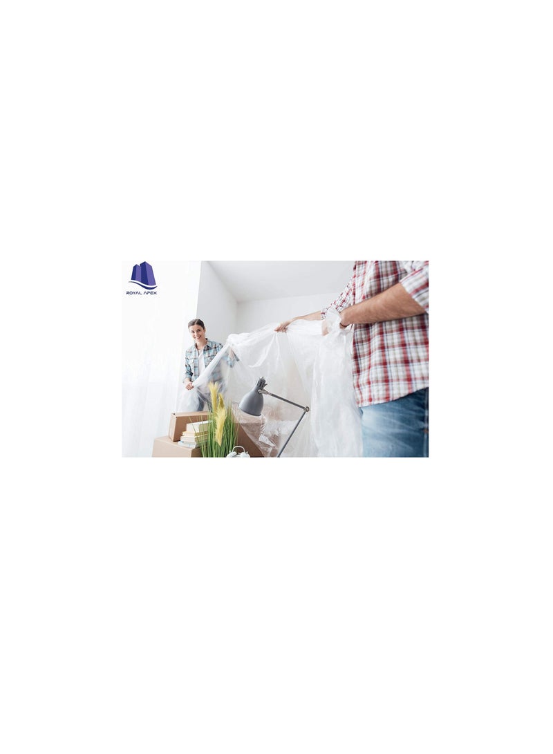Painters Polythene Sheet Plastic Drop Cloths Sheet, Waterproof Anti-dust Furniture Cover, Disposable Tarp for Painting for Couch Cover and Furniture Cover (100G x 4 Meter) - Image 3