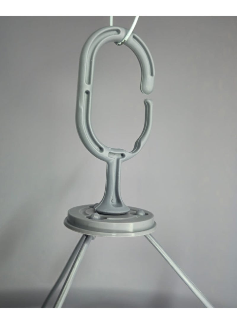 Round Plastic Clothes Hanger with 24 Clips – 360° Rotating Windproof Drying Rack - Image 3