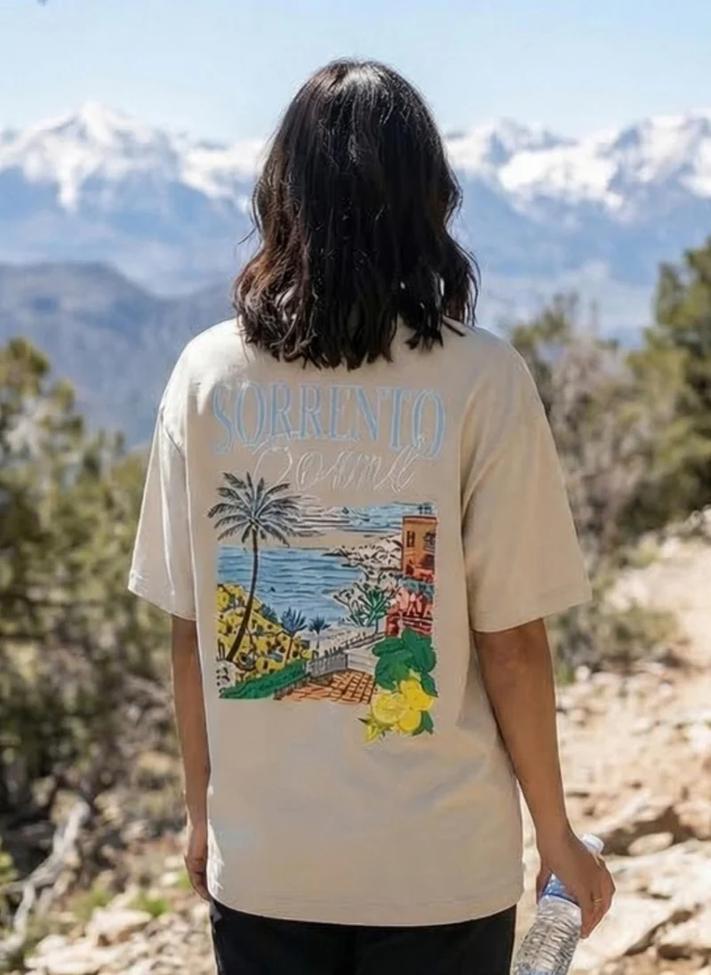 NOBERO Nobero Oversized Graphic Print T-shirt