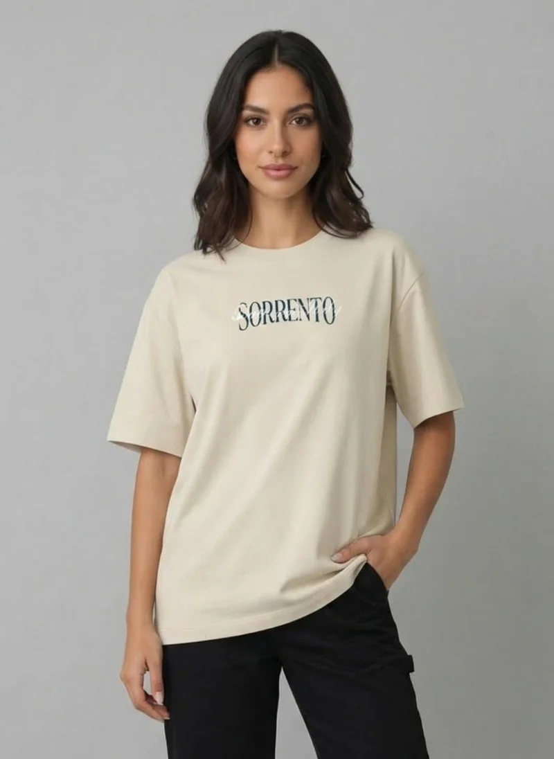 NOBERO Nobero Oversized Graphic Print T-shirt