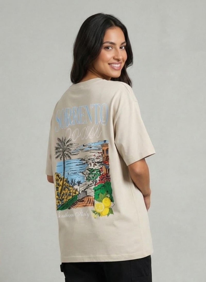 Nobero Oversized Graphic Print T-shirt - Image 3