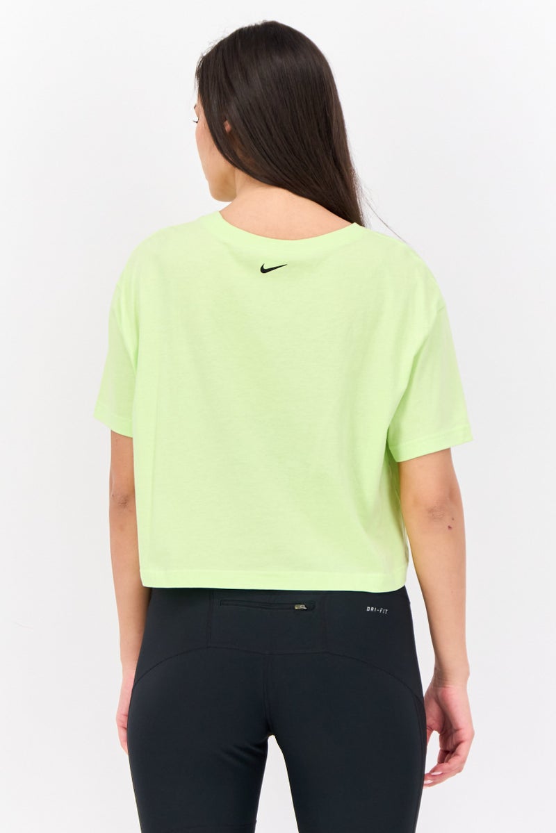 Nike تي شيرت تدريب قصير الأكمام فضفاض للنساء، ليمون - Image 4