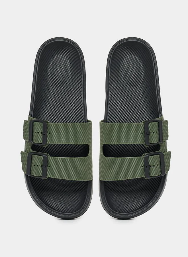 Styli Double Strap Lightweight Slip-on Sandals