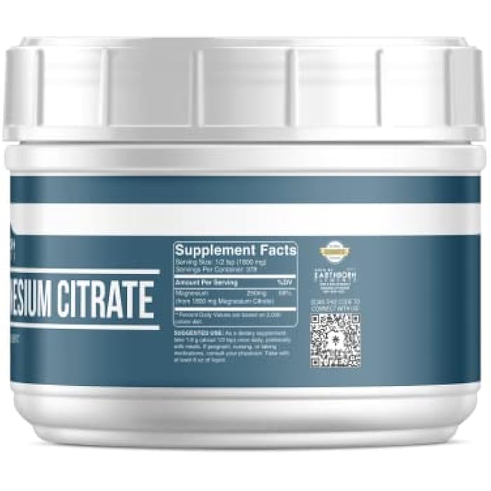 Earthborn Elements Magnesium Citrate Oral Supplement, No Additives or Fillers (1.5 Pound) - Image 2