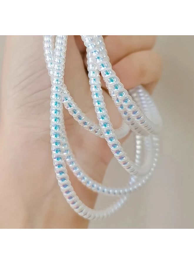 منظم كبلات الربيع مقاس 55 بوصة واقي أسلاك ليزر برتقالي 2 قطعة لف خالٍ من التشابك - Image 5